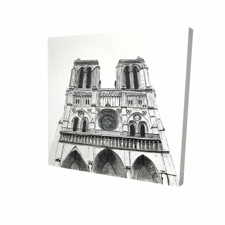 FONDO 12 x 12 in. Notre-Dame De Paris Cathedral-Print on Canvas FO3331811